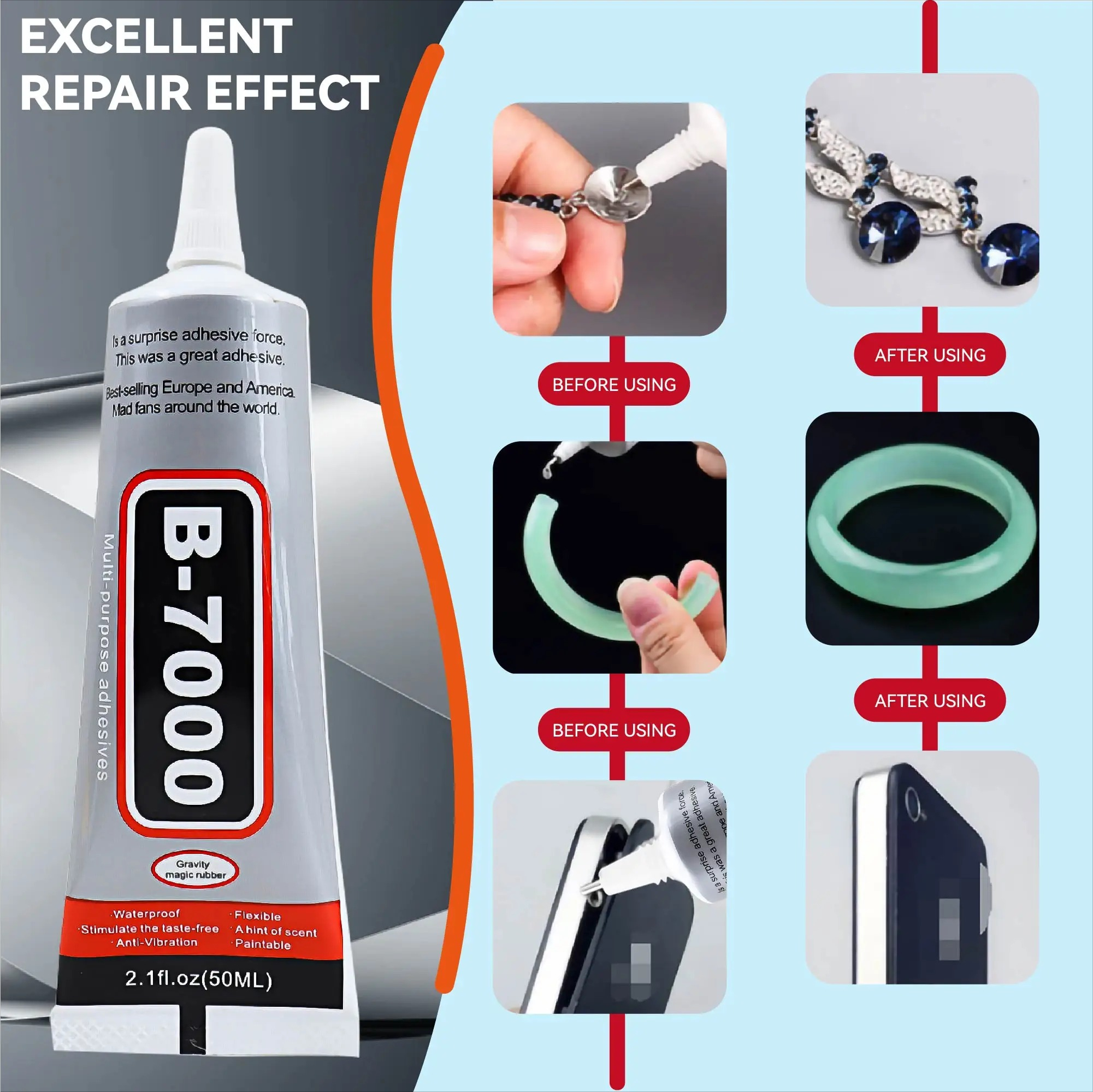 15ML 50ML 110ML B-7000 Clear C - Contact Cement Glue 리뷰 및 가격
