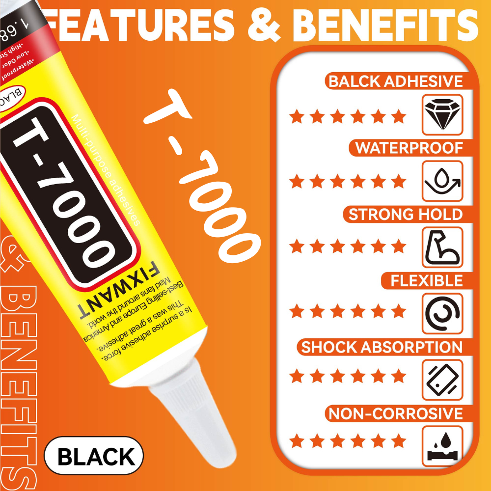 100PCS 15ML T-7000 Black Conta - Contact Cement Glue 리뷰 및 가격