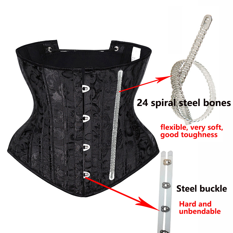 Underbust White Black Corset W - Boning Corset Steel 리뷰 및 가격