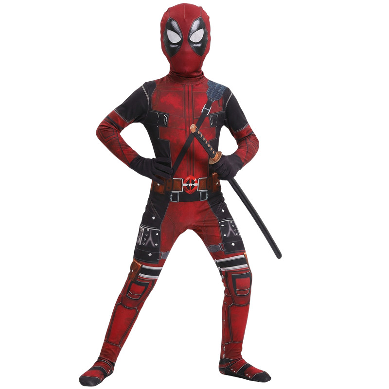 3-12Y Kids Deadpool Costume wi - Cosplay Prop Dagger 리뷰 및 가격