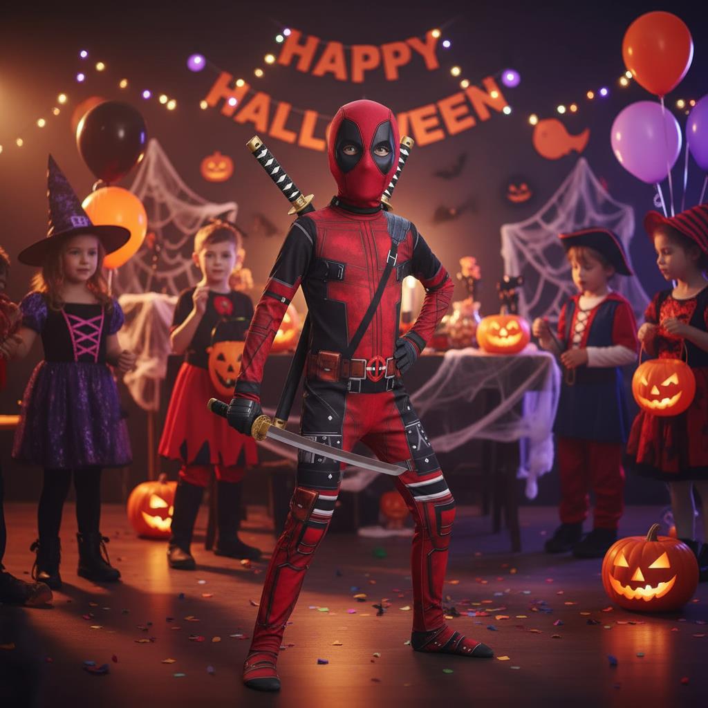 3-12Y Kids Deadpool Costume wi - Cosplay Prop Dagger 리뷰 및 가격