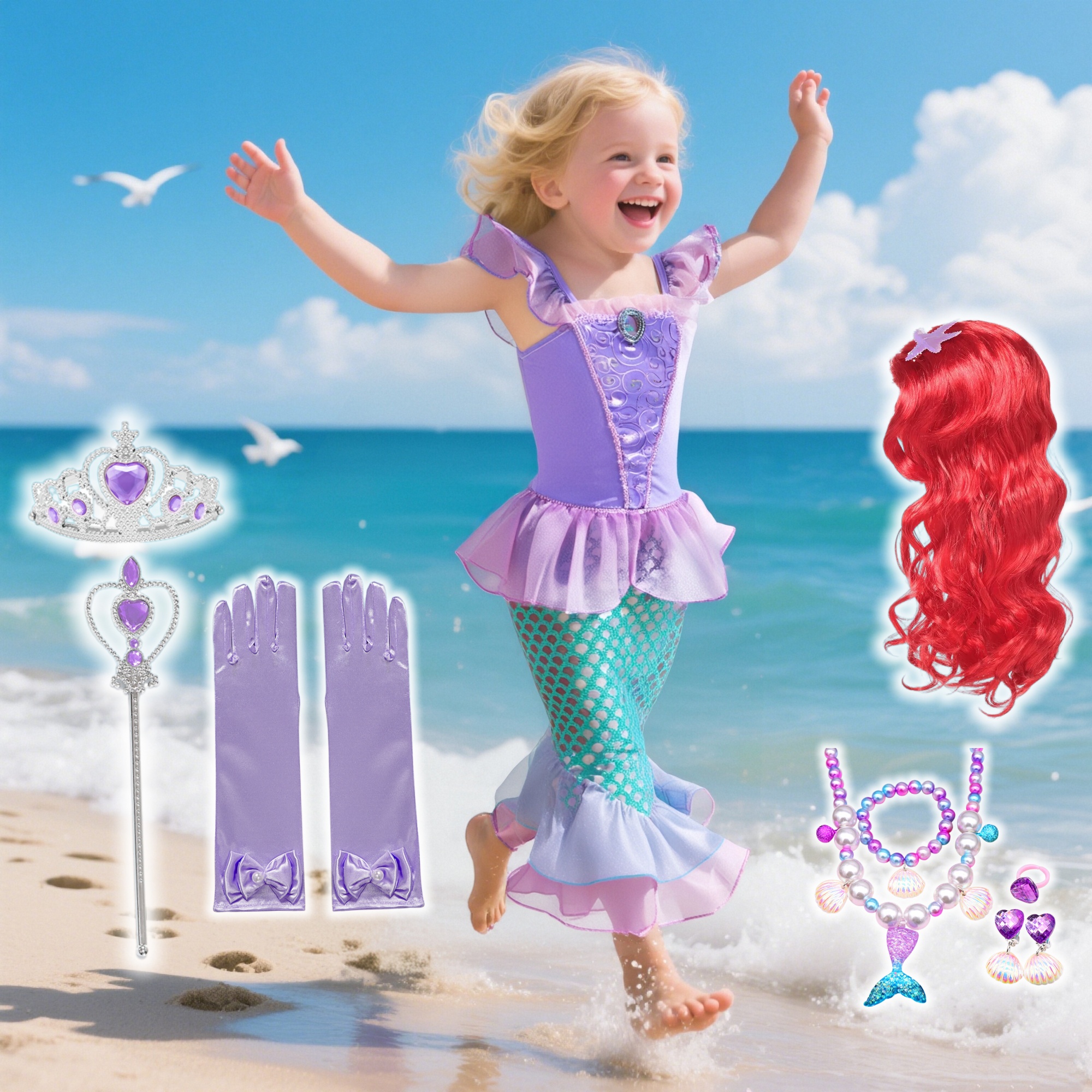 Summer Mermaid Birthday Party  - Briar Cosplay Prop 리뷰 및 가격
