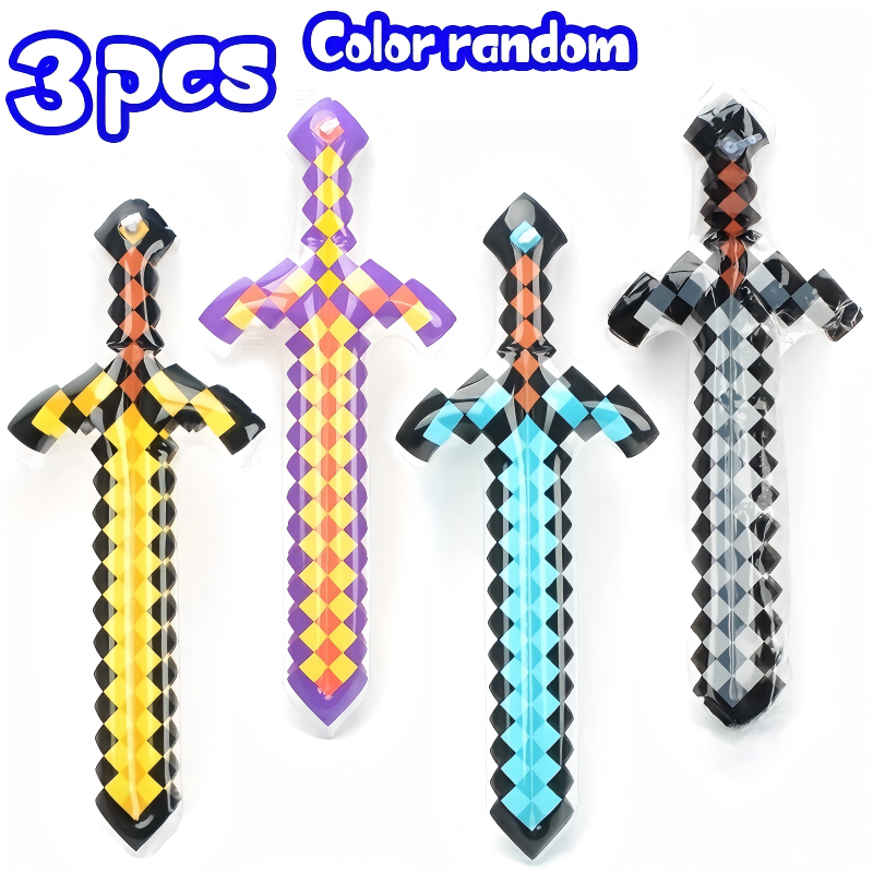 3Pcs Pixel Style Inflatable Sw - Cosplay Prop Dagger 리뷰 및 가격